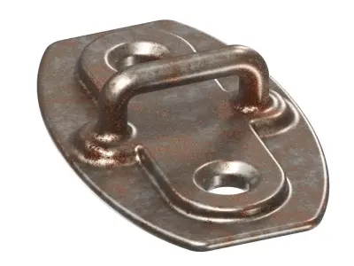 Rusty Car Door Striker Plate 3D model