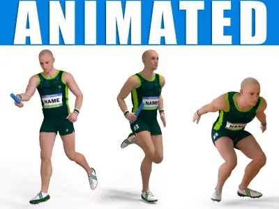 Athlete Action Set-02 3D model