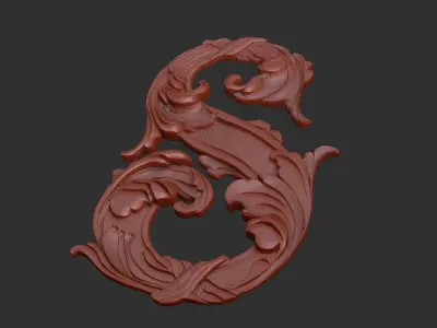 Letters S for jewelry and decoration 3D print model