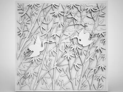 Stork Ornament 3D print model