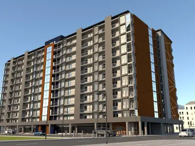 Apartment Building Modern Architecture 2018 3D model