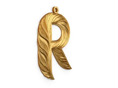 Alphabet Letter R Pendant  3D print model