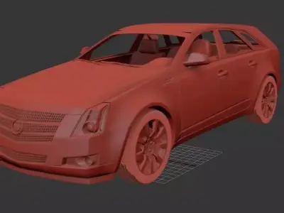 Cadillac CTS Mk2 sport wagon 2009 3D print model
