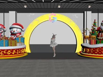 Christmas Design Gate ShoppingMall 3D model
