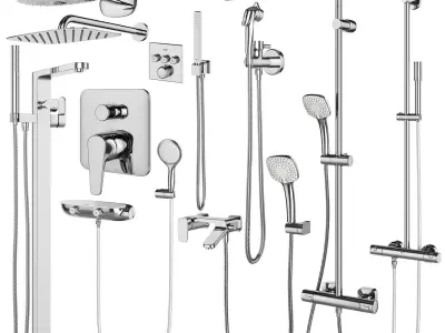 Faucets and shower systems Grohe and Ideal standard set 146 3D model