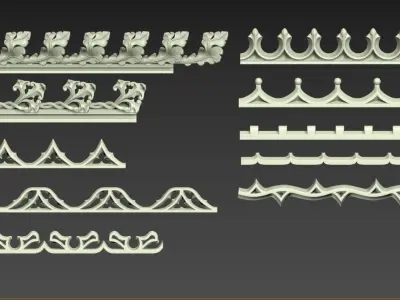 Medieval Gothic Ornaments pack  3D model