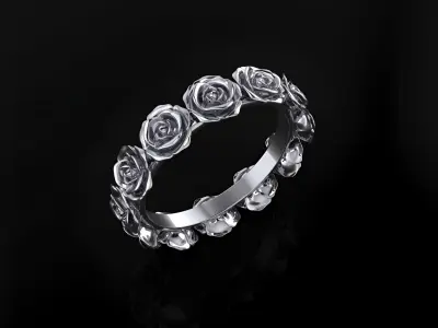 Rose Ring 3D print model order
