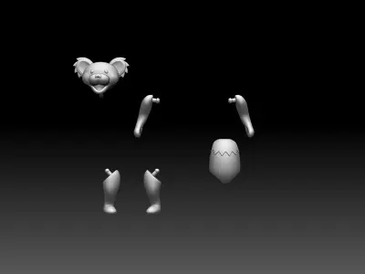 Cartoon beard doll 3D model STL FOR 3D PRINTING 3D print model