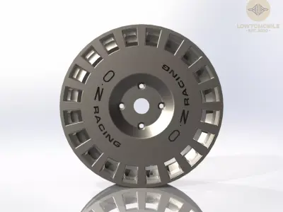 OZ Rally Racing Wheel High-Detail 3D Model Low-poly 3D model 3D print model