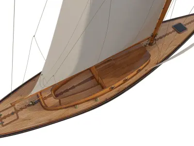  60ft Classical Sailing Yacht Elise 3D model