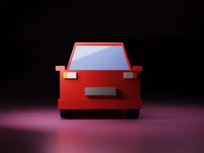 Cartoon Low Poly Cars Low-poly 3D model Low-poly 3D model
