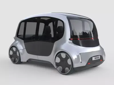 Futuristic Autonomous Shuttle 3D model