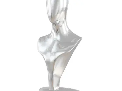 Metal bust of mannequin for shop 127 3D model