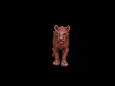Jaguar Animal Sculpture 3D print model