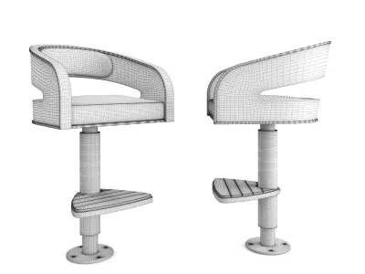 TYC-134 Bar Chair Low-poly 3D model
