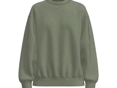 Women Sweatshirt 3D model 3D model