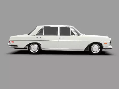 1973 Mercedes-Benz 300SEL Classic Luxury Sedan 3D Model 3D model