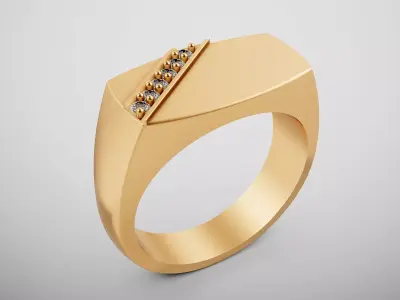 Man Wedding Engagement Luxury Ring 3D print model