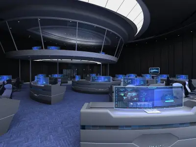 monitoring Center Command Center 3D model purchase