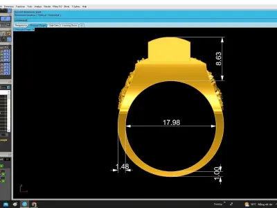 Luxury Ruby Dragon Ring for Men 4946 3D print model