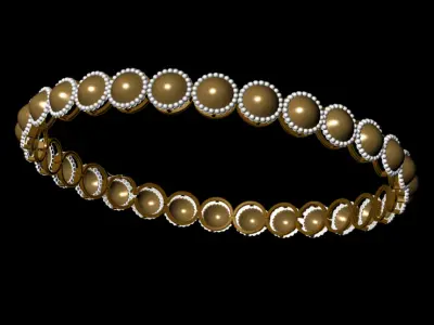 1194 Golden Orb Bangle 60MM-9gm 3D print model