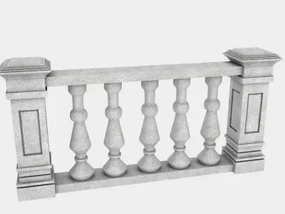 Stone Balcony 3D model