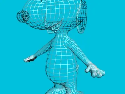 Snoopy Low-poly 3D model