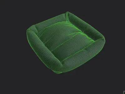 Pet Bed Model 01-B Low-poly 3D model