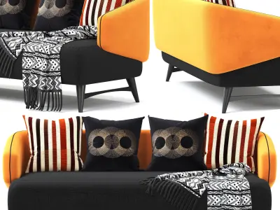 aries by roche bobois sofa 3D model