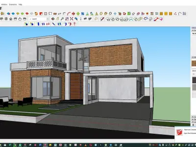 1 kanal house sketchup file render in lumion 3D model