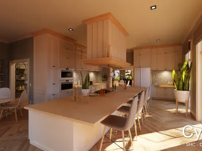 Classic villa 2021 Blender Eevee and Cycles 1 Low-poly 3D model