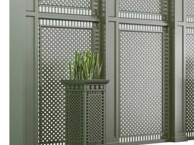 Decorative fence 2 3D model