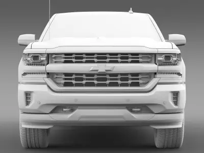 Chevrolet Silverado LTZ Crew Cab GMTK2 Short Box 2016 3D model