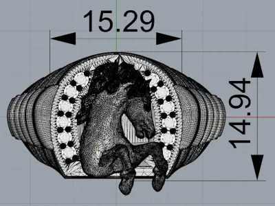 Anillo Herradura 3D model