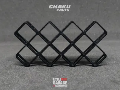 wheels rim rack display stand 11 box cross for diecast 64 scale 3D print model