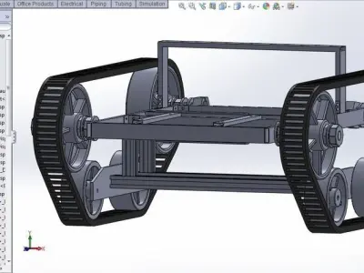 Tracked Mobile Robot Free 3D model