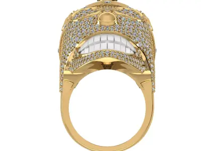 Skull ring 3D print model 3D print model