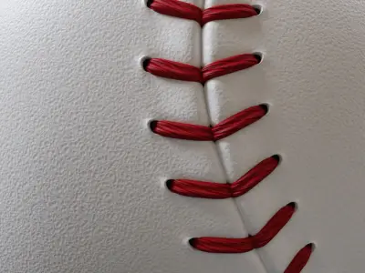 Baseball ball 3D model Low-poly 3D model