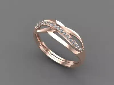 Womens Diamond Signet Ring Women Rings 3dmodels 3D print model 3D print model get