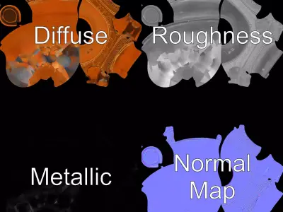 Elegant Terracotta Vase model pack Low-poly 3D model