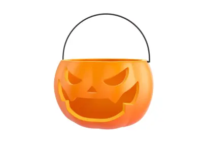 Pumpkin Bucket 3D model