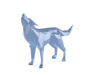Low Poly Wolf 3D model purchase