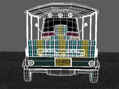 Tuk tuk CGI  model Low-poly 3D model