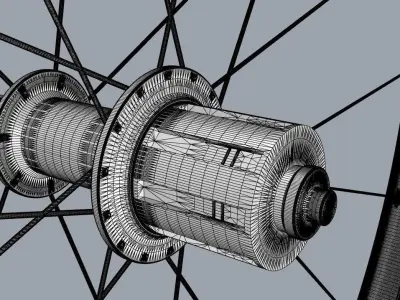 bicycle wheels front and rear 3D model