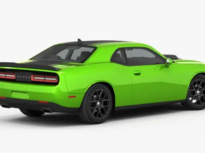 Dodge Challenger RT Shaker 2015 detailed interior 3D model