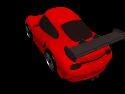 Porsche cartoon car  3D model