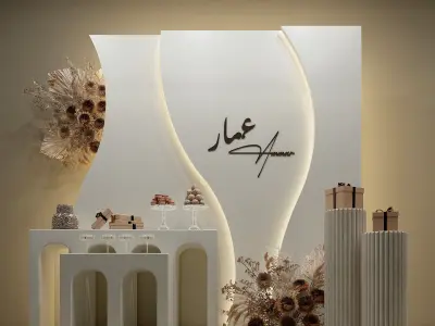 BABY SHOWER RECEPTION DECOR 3D model