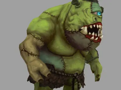 beast man Low-poly 3D model