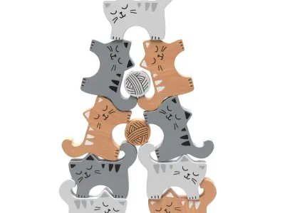Constructor-puzzle-decor Stack-a-Cats 3D model