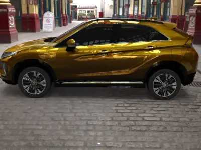 mitsubishi eclipse cross yellew  3D model